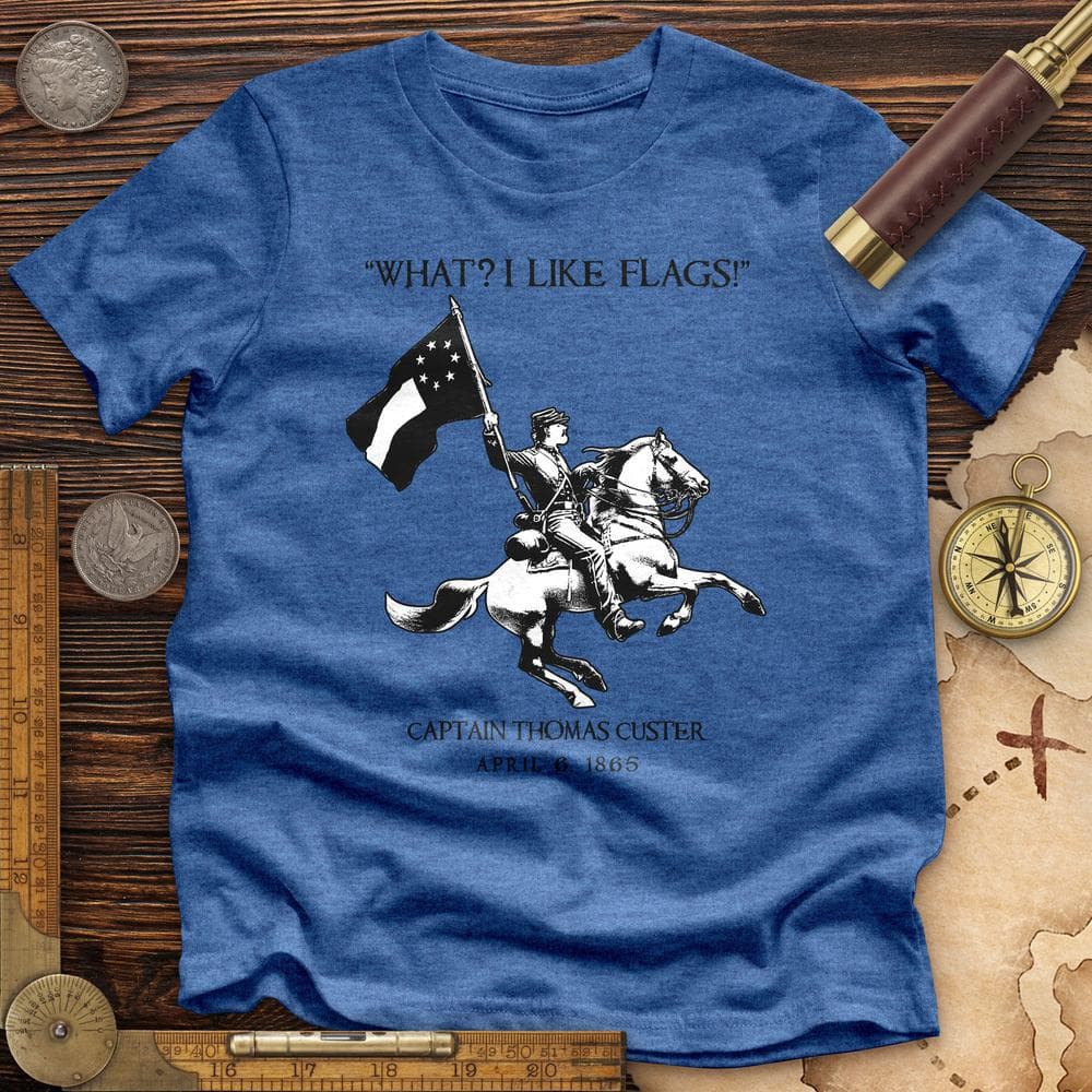 I Like Flags Premium Quality Tee Heather True Royal / S