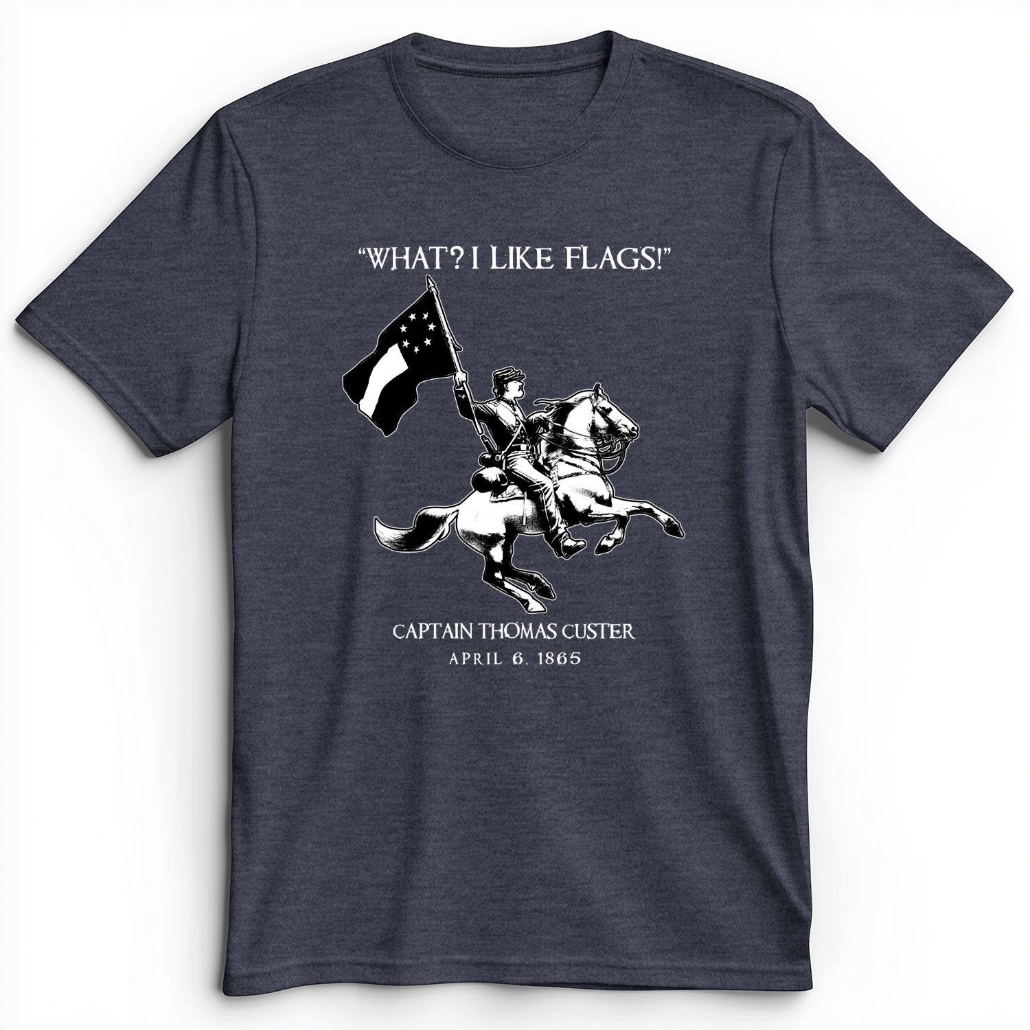 I Like Flags Premium Tee Heather Navy / S