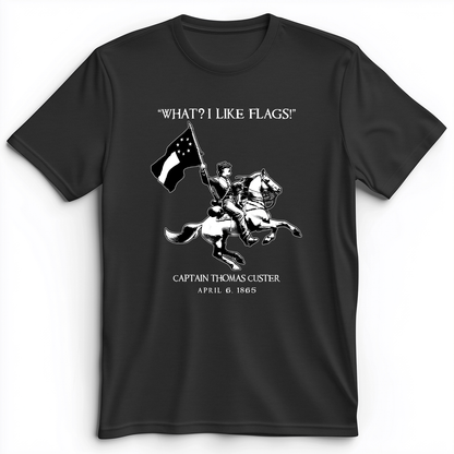 I Like Flags Premium Tee Dark Grey Heather / S