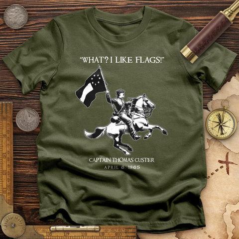 I Like Flags T-Shirt Military Green / S