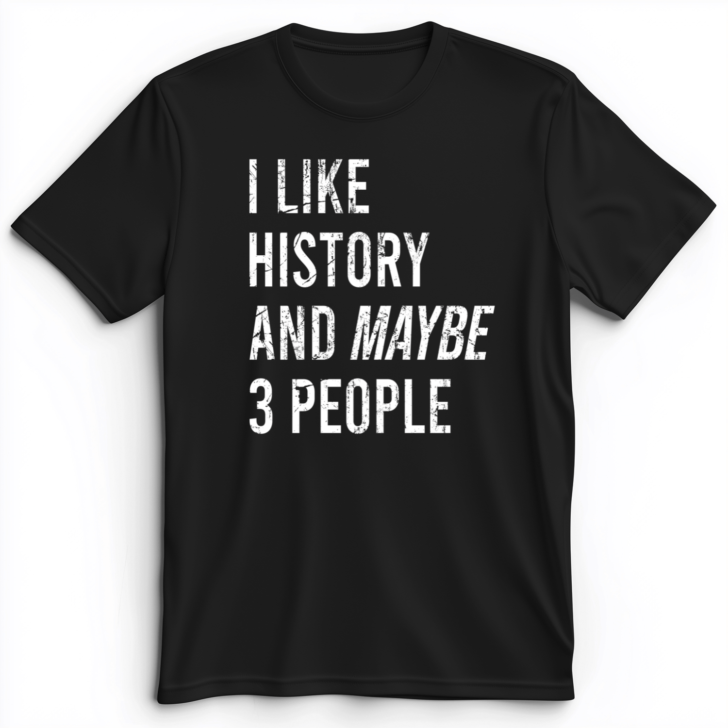 I Like History And Maybe 3 People Premium Tee Black / S
