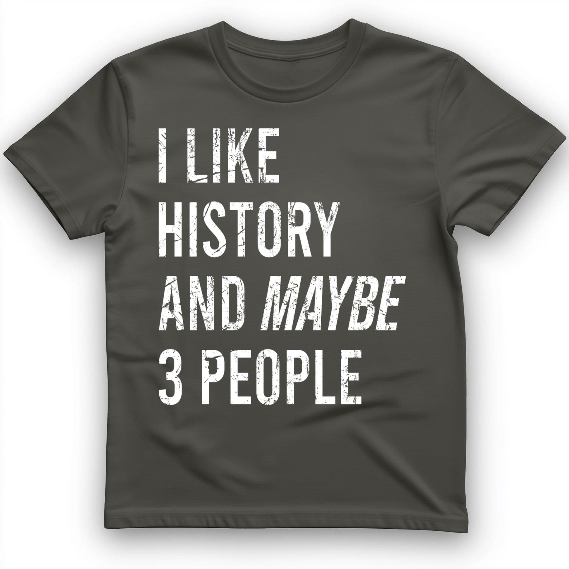 I Like History And Maybe 3 People T-Shirt Charcoal / S
