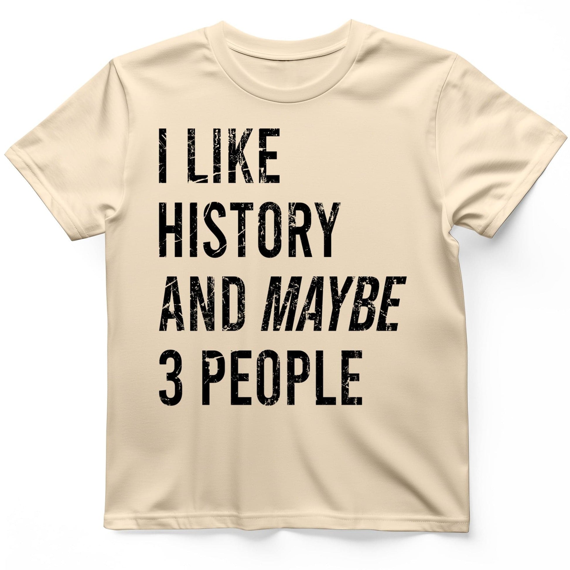 I Like History And Maybe 3 People T-Shirt Natural / S