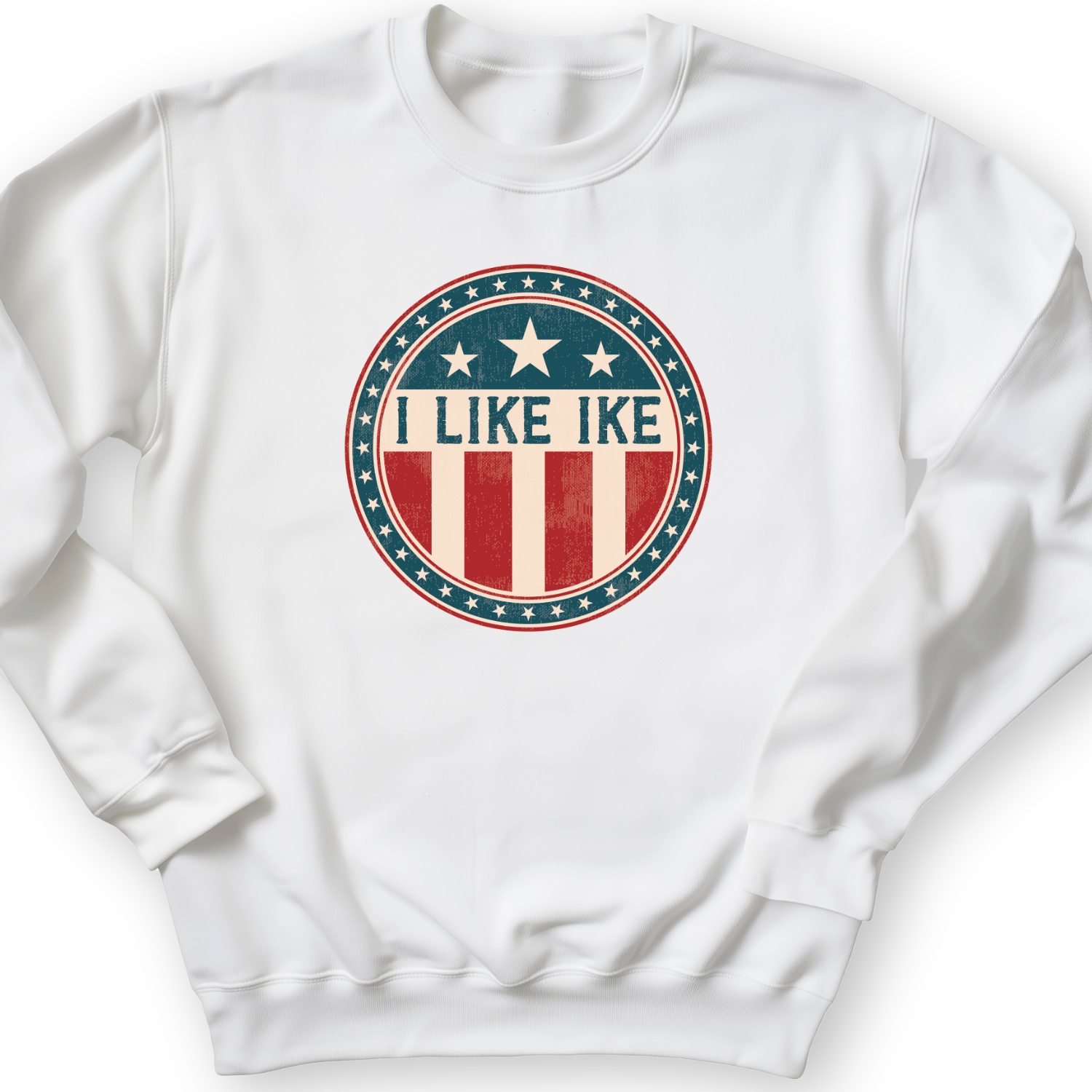 I Like Ike Crewneck White / S