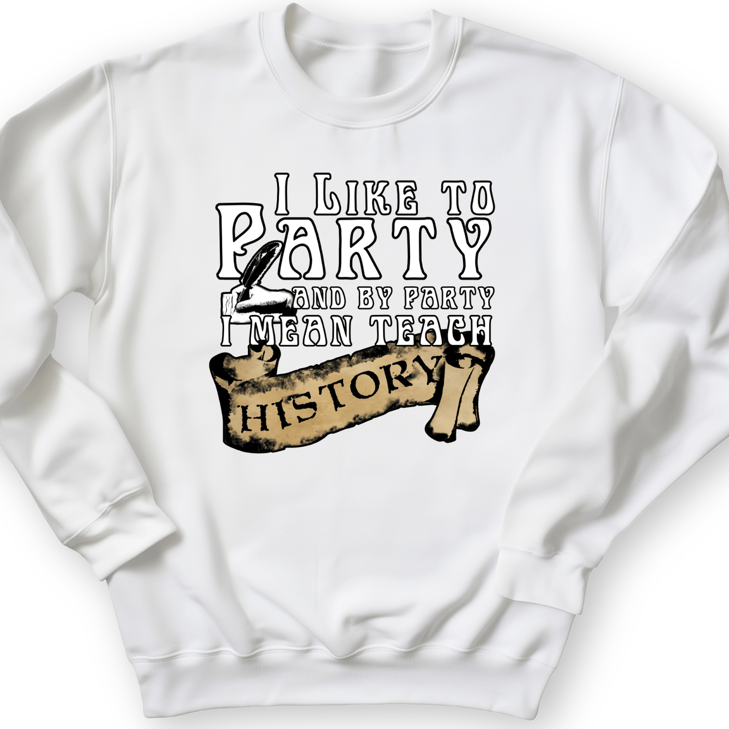 I Like To Party Crewneck White / S
