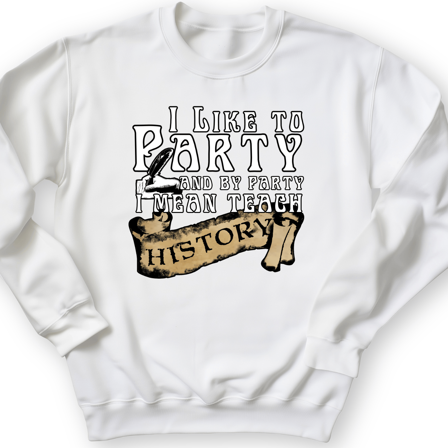 I Like To Party Crewneck White / S