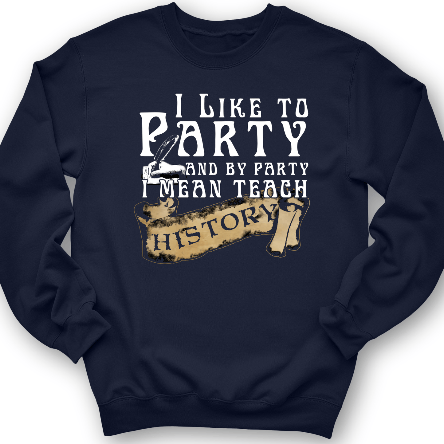 I Like To Party Crewneck Navy / S