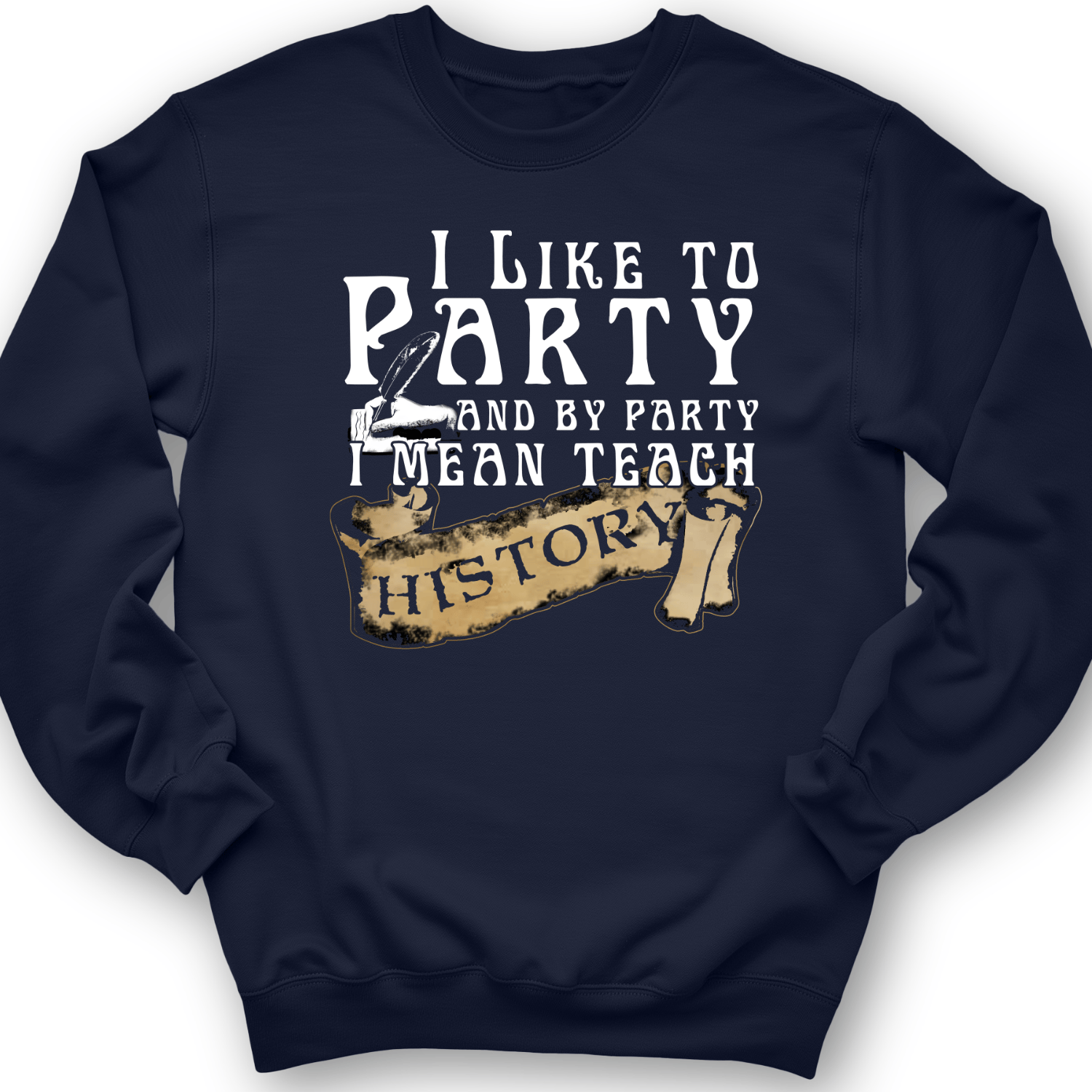 I Like To Party Crewneck Navy / S