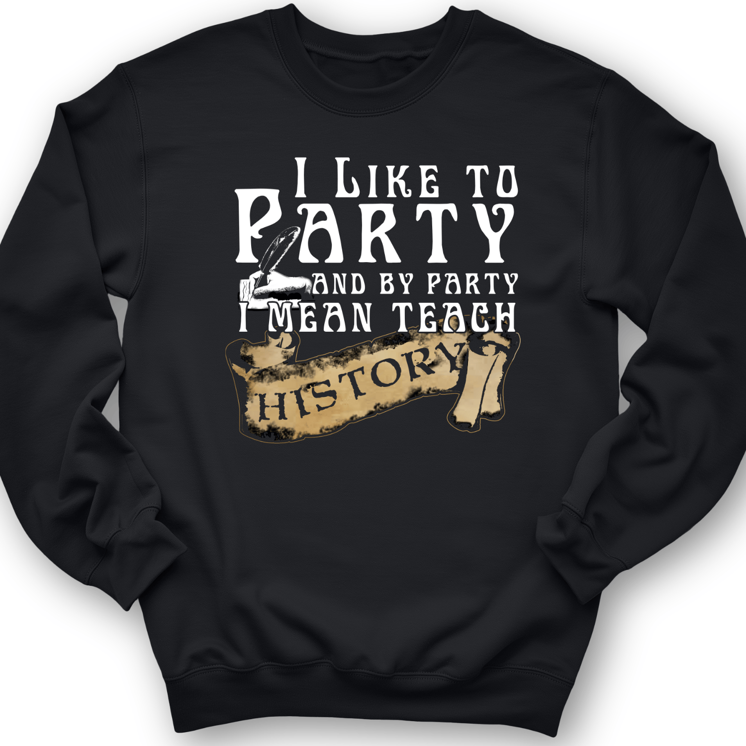 I Like To Party Crewneck Black / S