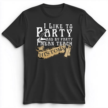 I Like To Party Premium Tee Dark Grey Heather / S