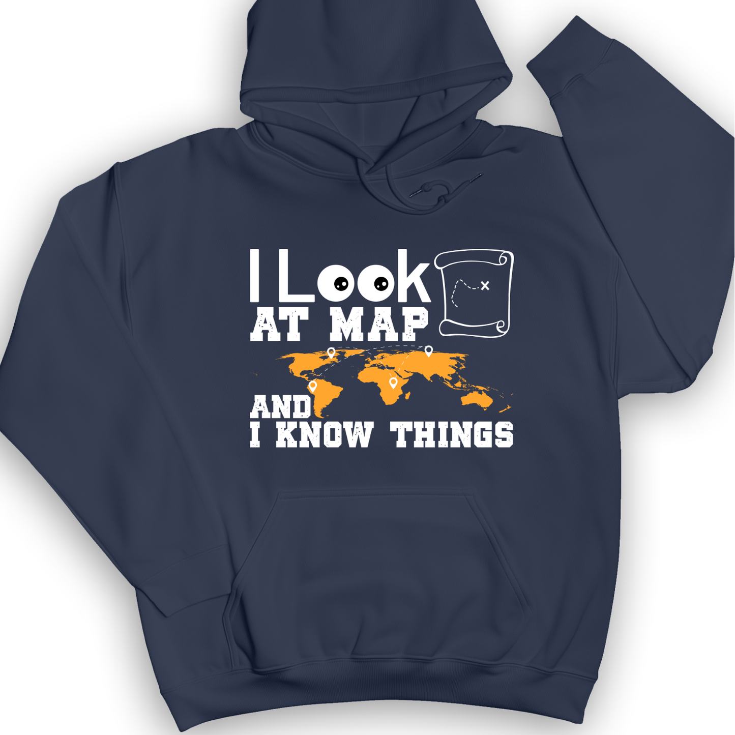 I Look at Maps and I Know Things Hoodie Navy / S