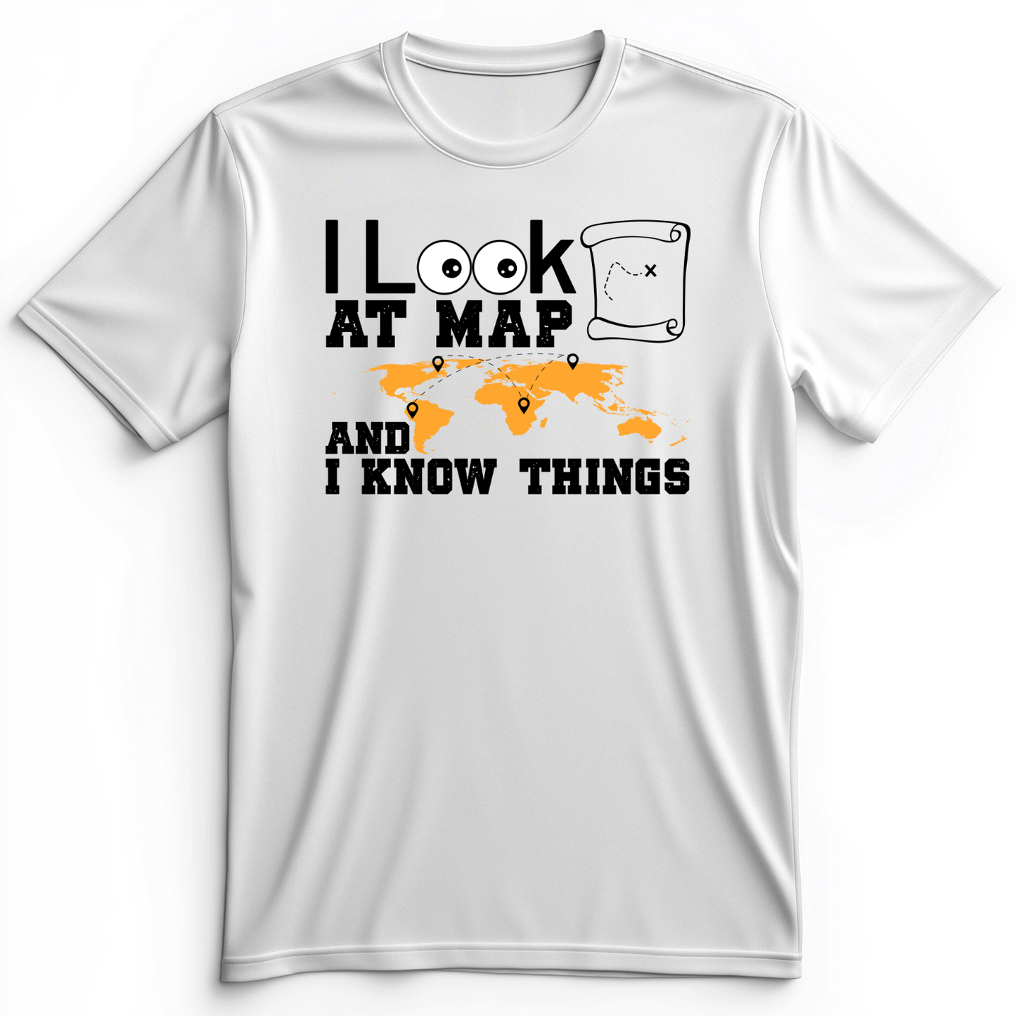 I Look at Maps and I Know Things Premium Tee White / S