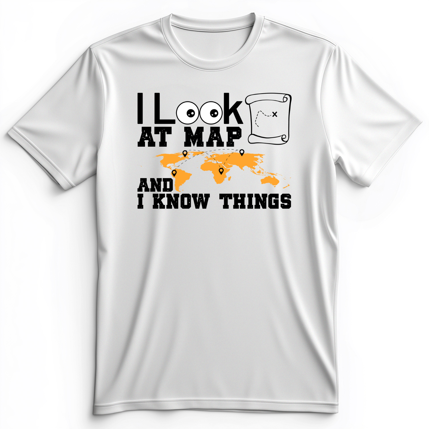 I Look at Maps and I Know Things Premium Tee White / S