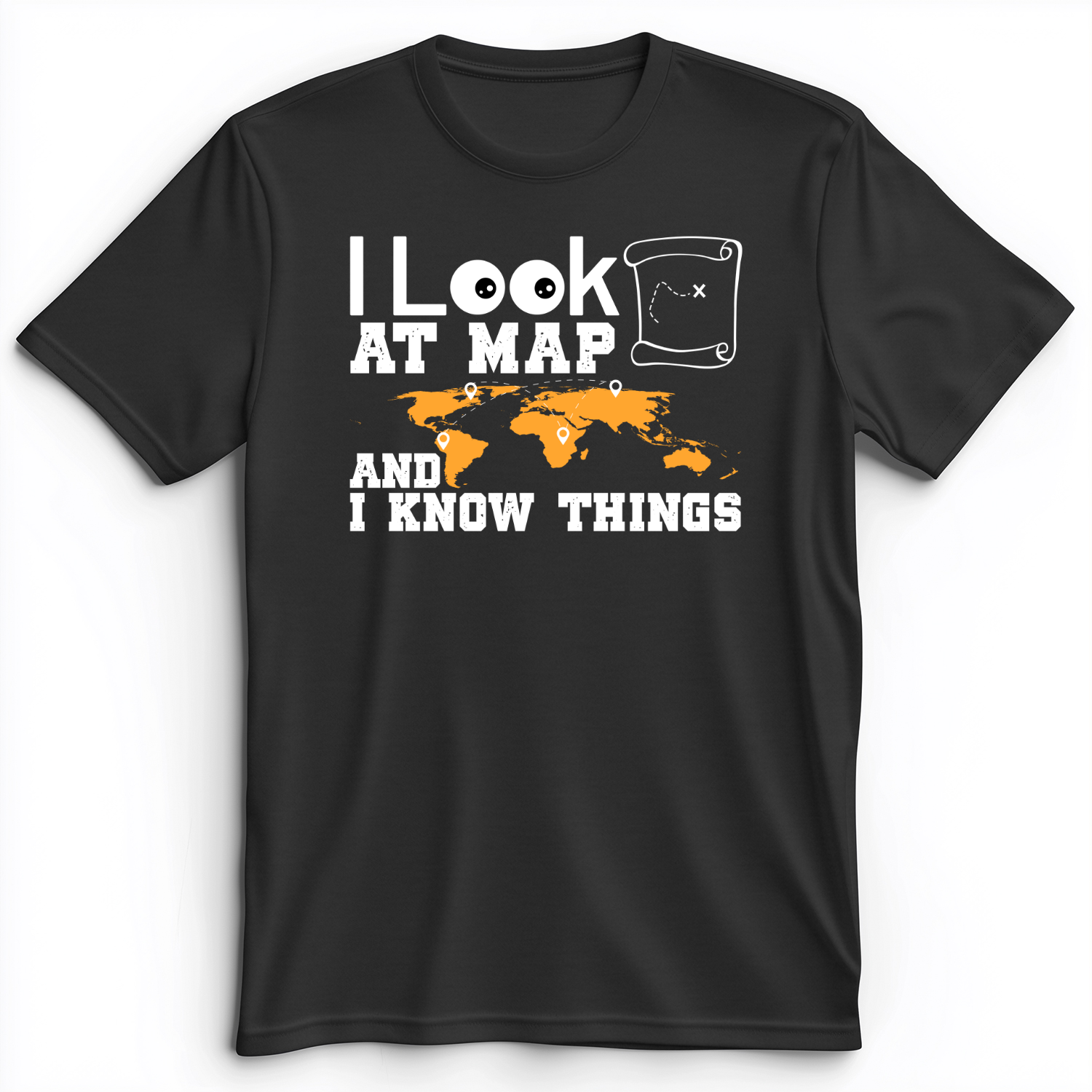 I Look at Maps and I Know Things Premium Tee Dark Grey Heather / S