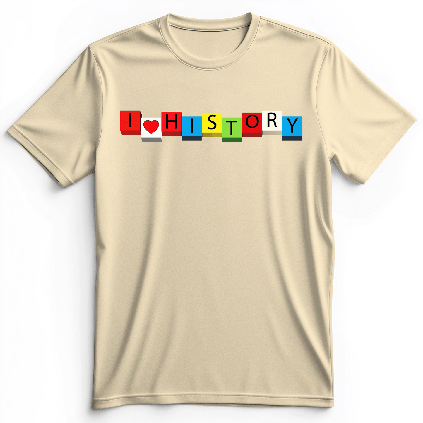 I Love History Blocks premium tee Natural / S