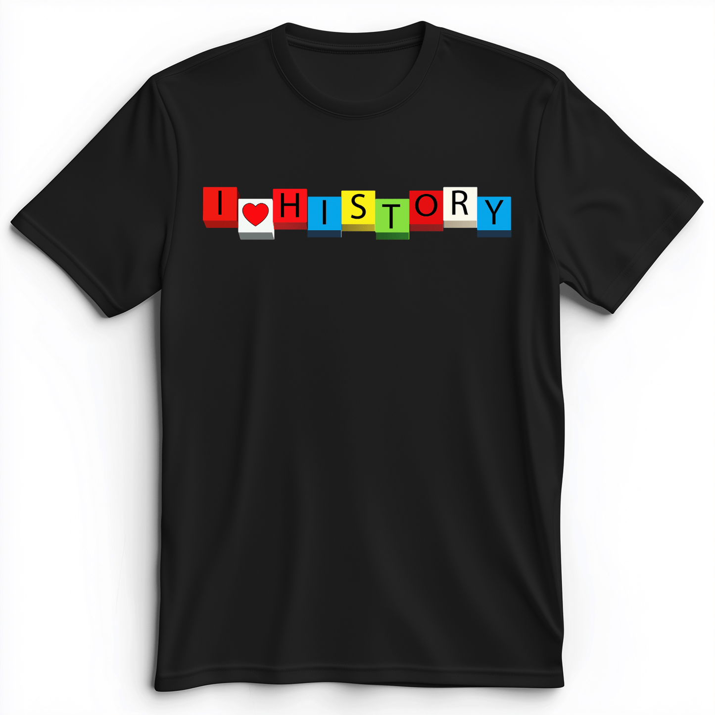 I Love History Blocks premium tee Black / S