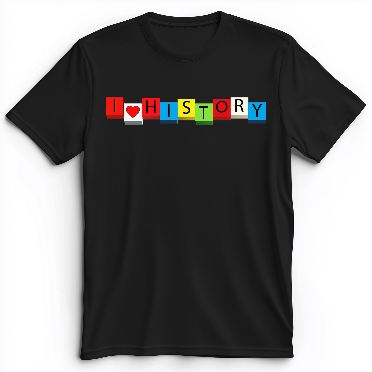 I Love History Blocks premium tee Black / S