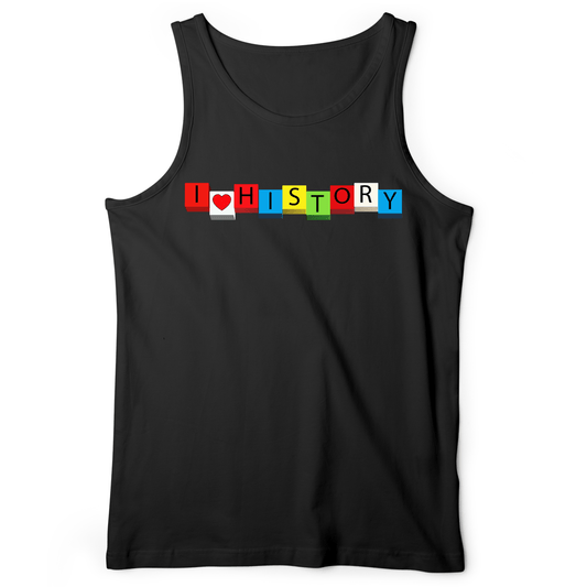 I Love History Blocks Tank Black / XS