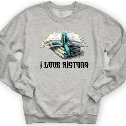 I Love History Crewneck Sport Grey / S