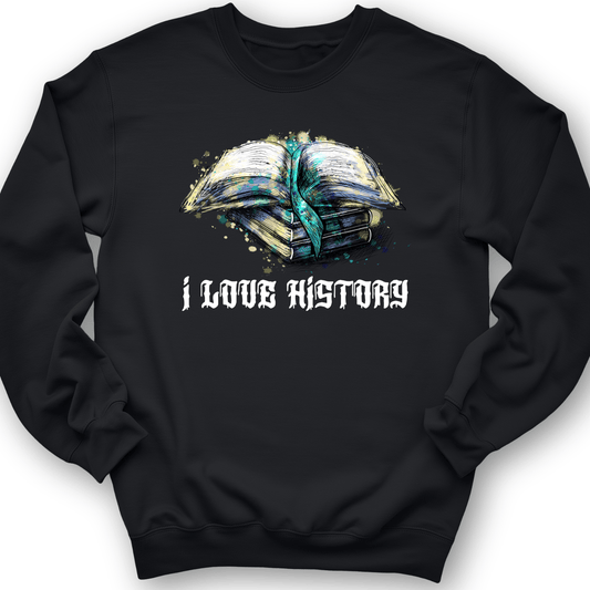 I Love History Crewneck Black / S