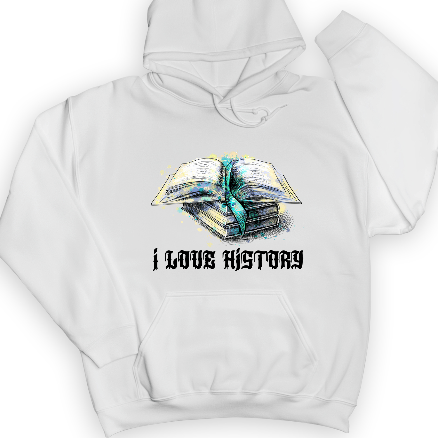 I Love History Hoodie White / S