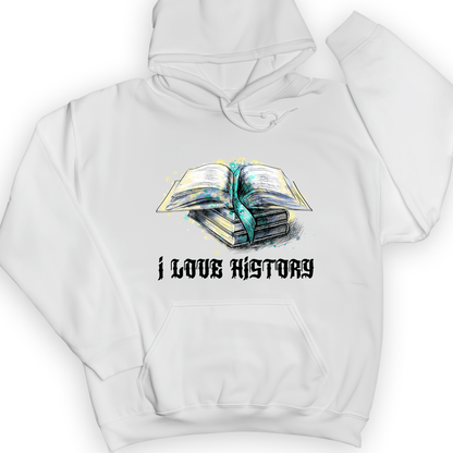 I Love History Hoodie White / S
