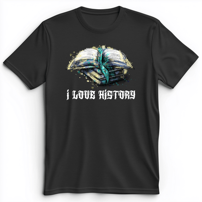I Love History Premium Tee Dark Grey Heather / S