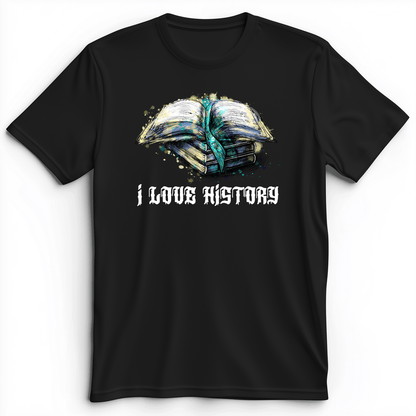 I Love History Premium Tee Black / S
