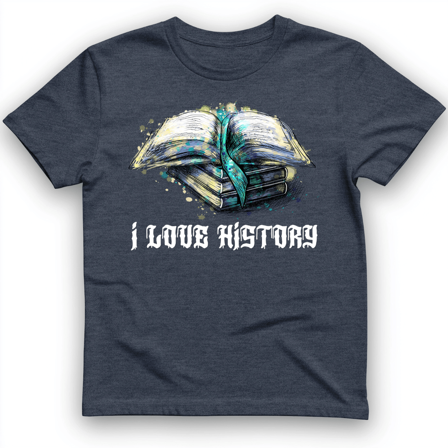 I Love History T-Shirt Heather Navy / S