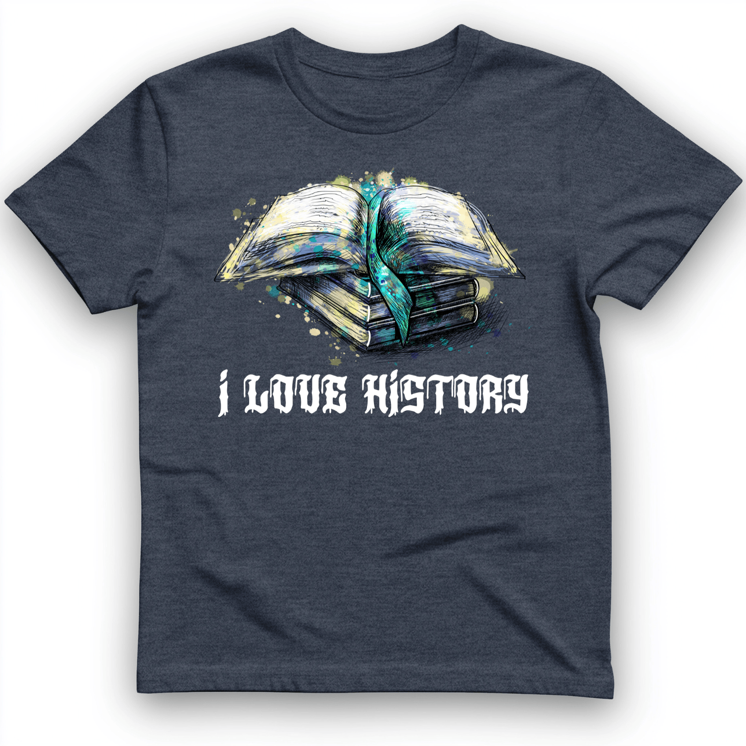 I Love History T-Shirt Heather Navy / S