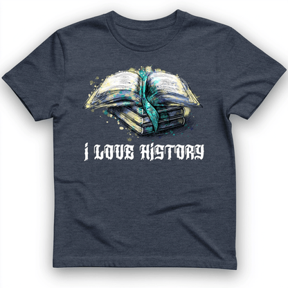 I Love History T-Shirt Heather Navy / S