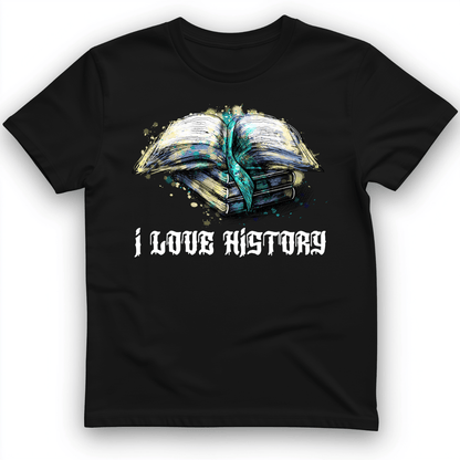 I Love History T-Shirt Black / S