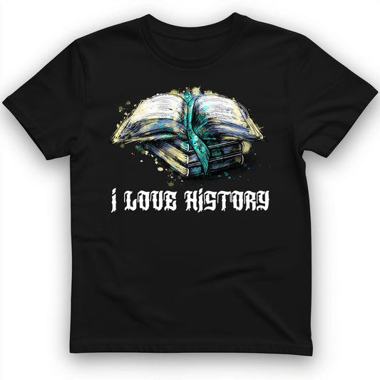 I Love History T-Shirt Black / S