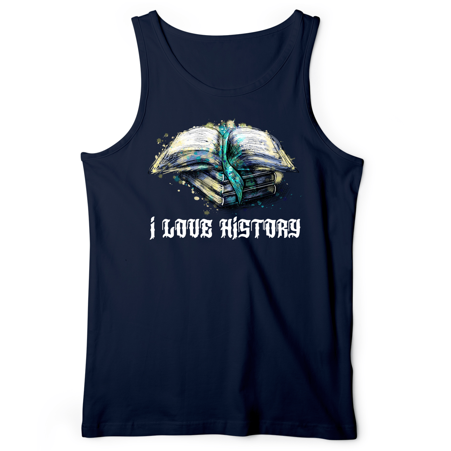 I Love History Tank Navy / XS