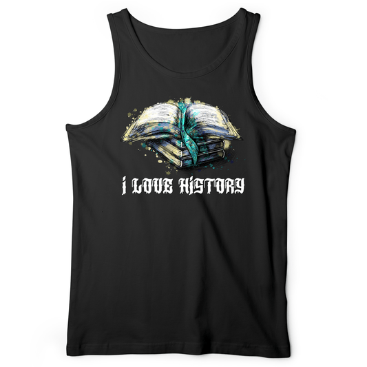 I Love History Tank Black / XS
