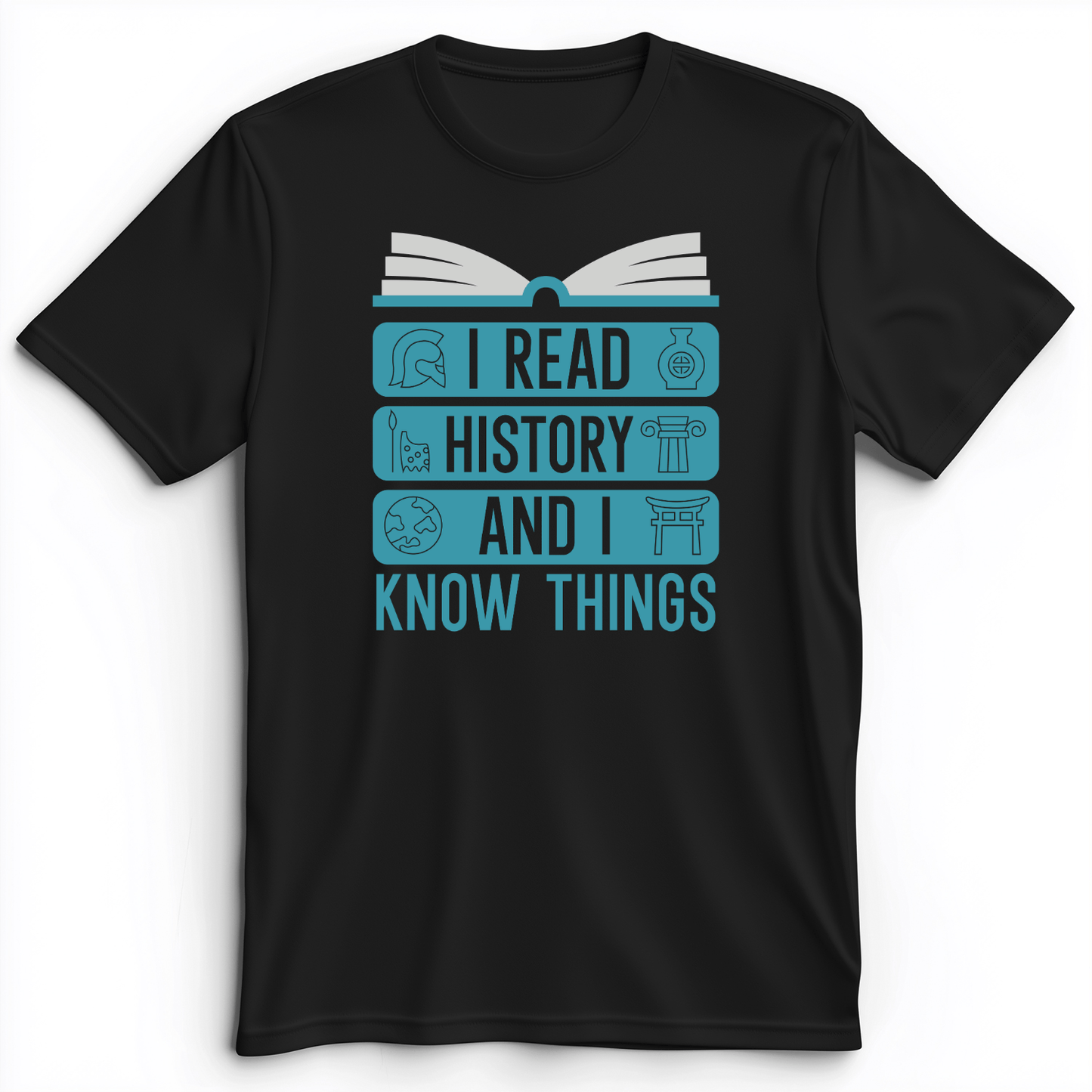 I Read History And Know Things Premium Tee Black / S