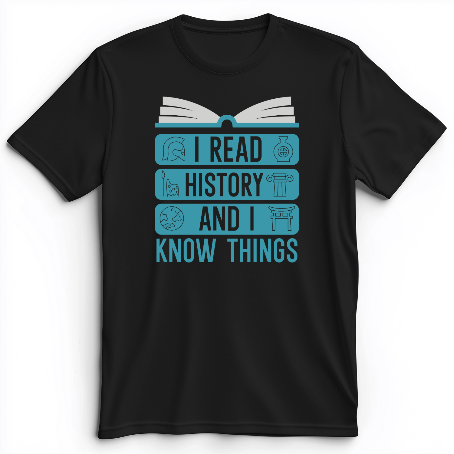 I Read History And Know Things Premium Tee Black / S