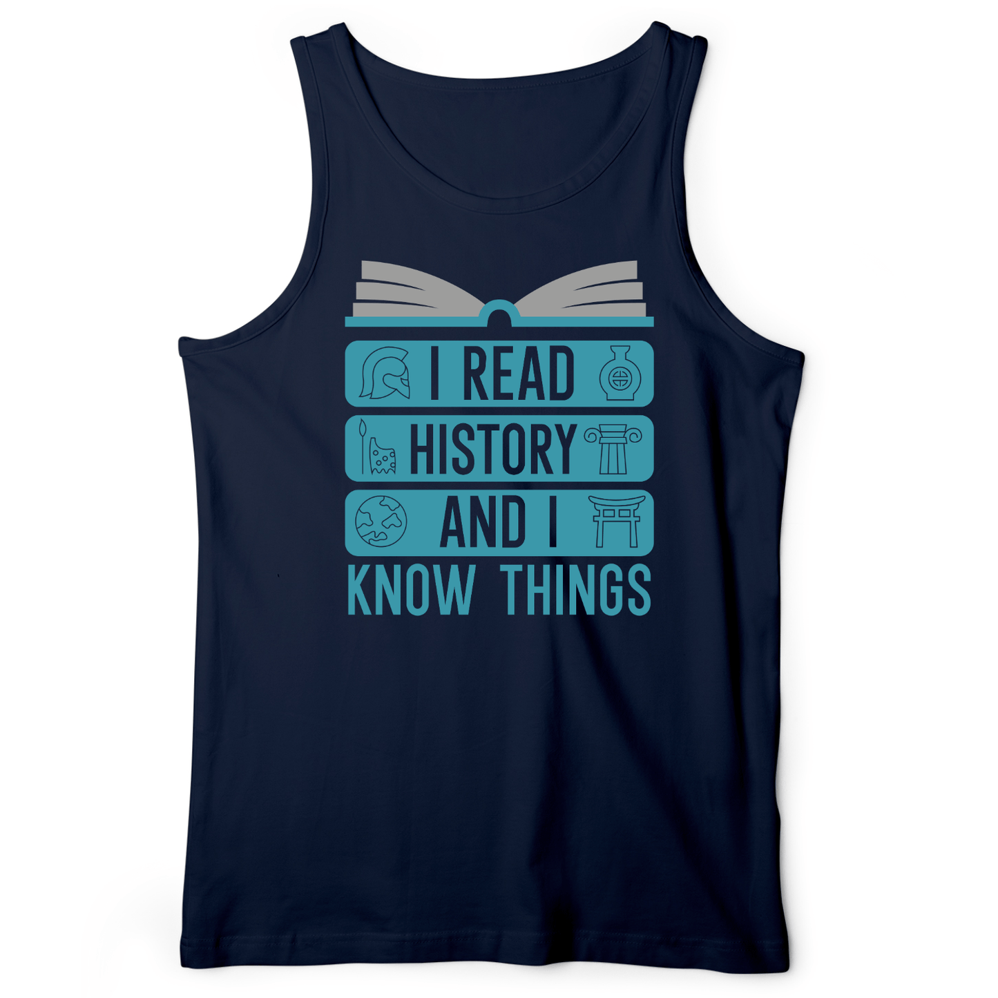 I Read History And Know Things Tank Navy / XS