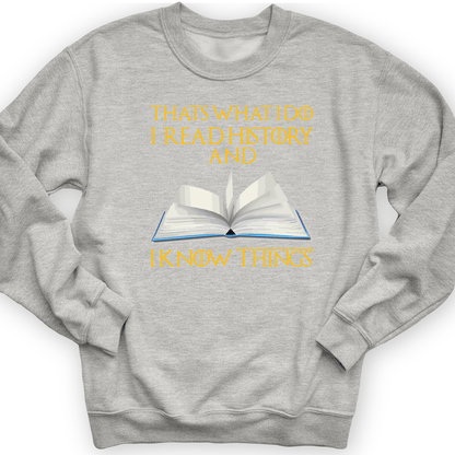 I Read History Crewneck Sport Grey / S