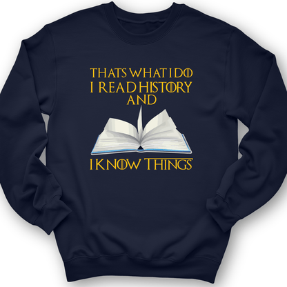 I Read History Crewneck Navy / S