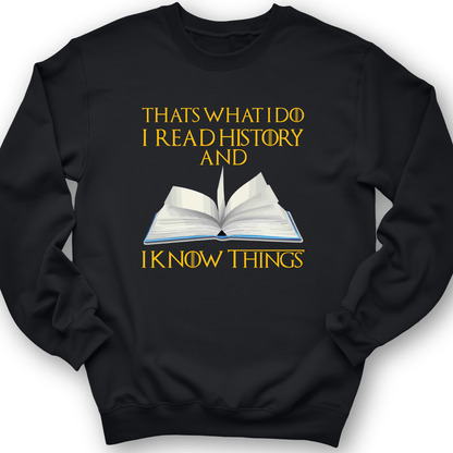 I Read History Crewneck Black / S