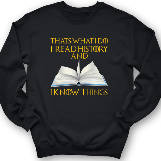 I Read History Crewneck Black / S