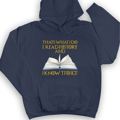 I Read History Hoodie Navy / S