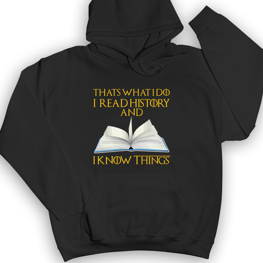 I Read History Hoodie Black / S