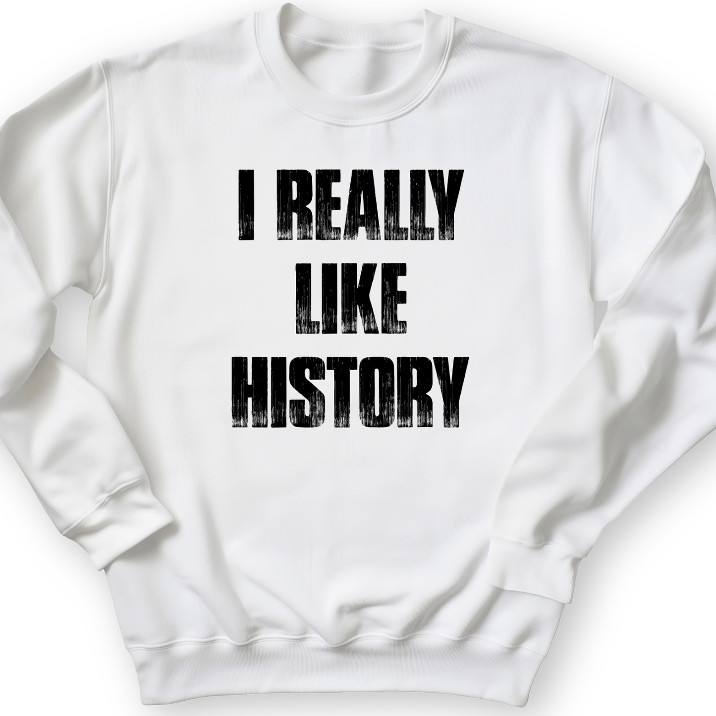 I Really Like History Crewneck White / S