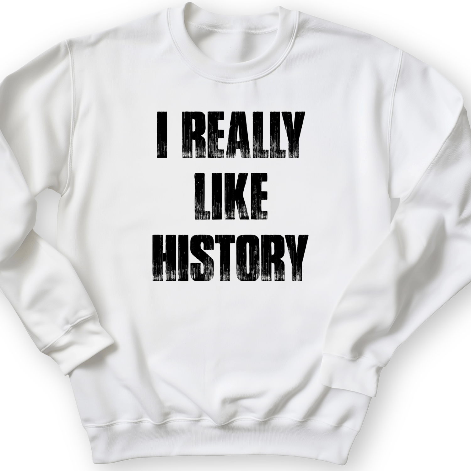 I Really Like History Crewneck White / S