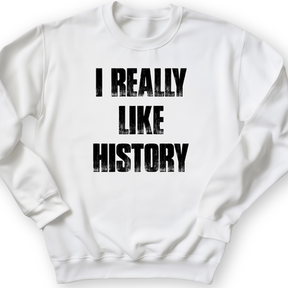 I Really Like History Crewneck White / S