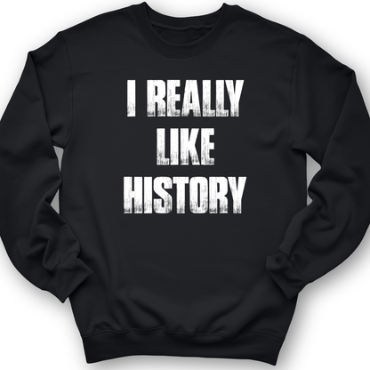 I Really Like History Crewneck Black / S