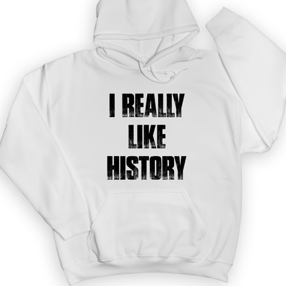I Really Like History Hoodie White / S