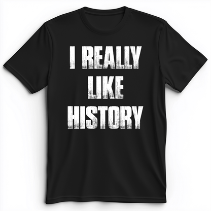 I Really Like History Premium Tee Black / S